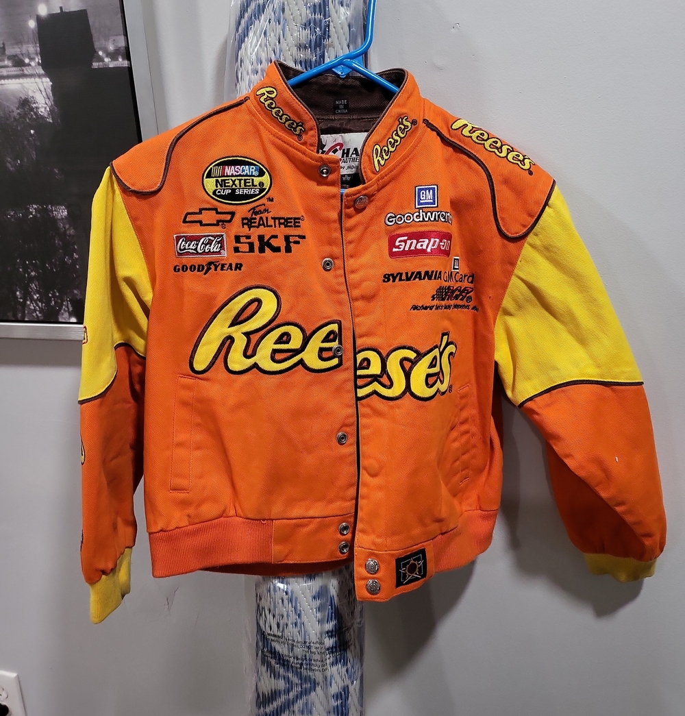 Chase Authentics Reese's Orange and Yellow Kids Racing Jacket Vintage